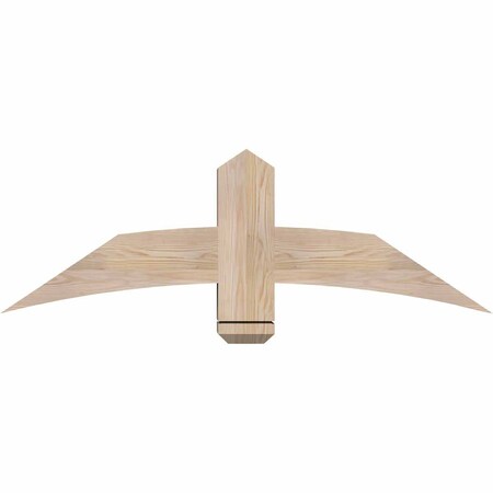 Ekena Millwork Bellingham Smooth Timber Gable Bracket, Douglas Fir, 48"W x 16"H x 5 1/2"D x 5 1/2"F, 8/12 Pitch GBW048X16X0606BEL00SDF